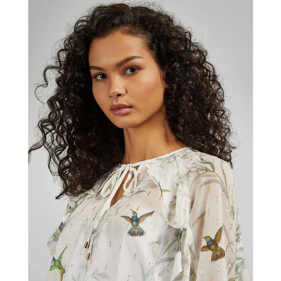 Ted Baker Lassii Fortune Blouse White Size S - Picture 3 of 8